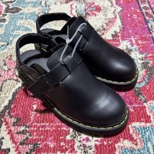 NWOT Dr. Martens‎ Jorge II Brando leather slingback mules in black Size USM 12